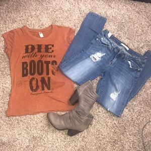 Die with your boots on Top!